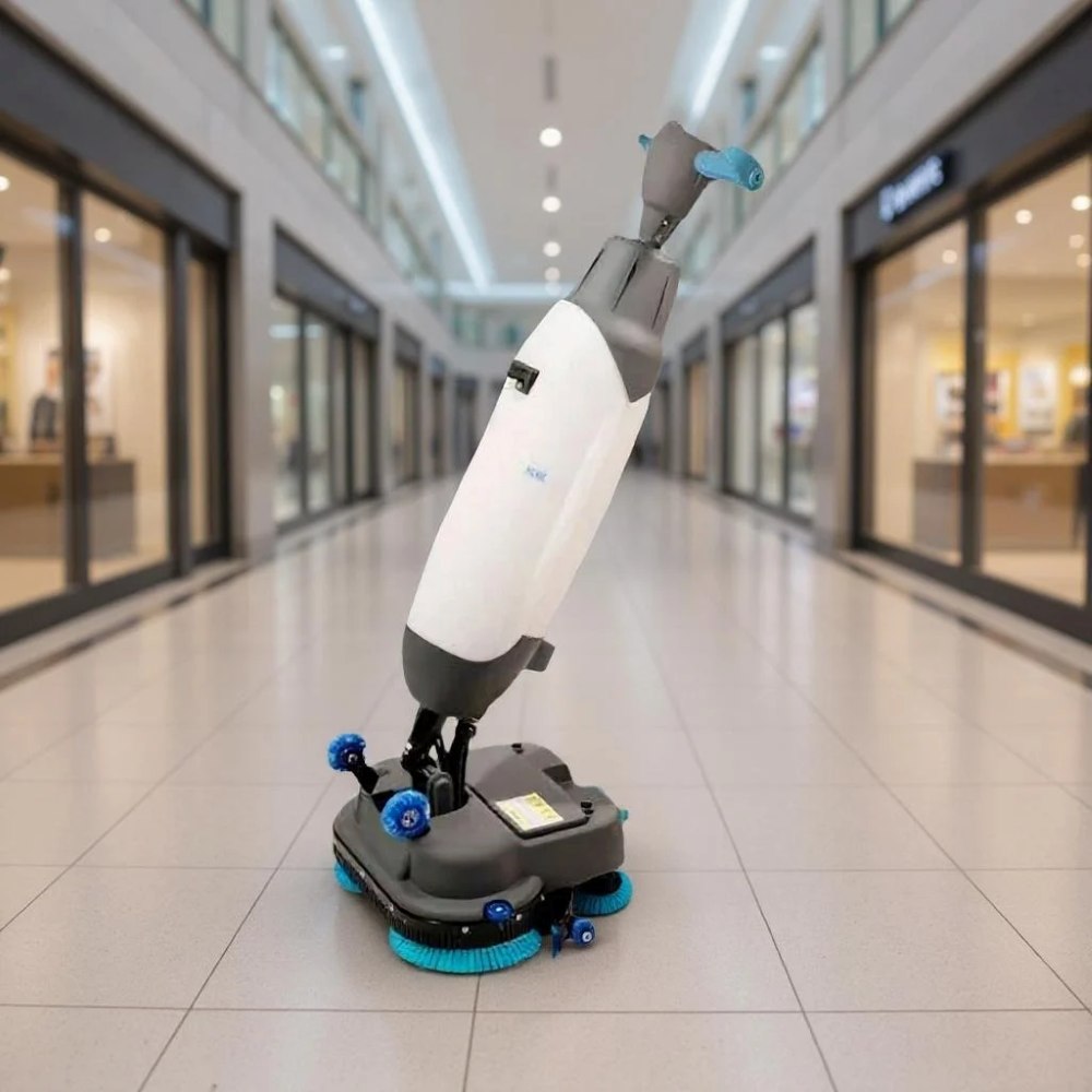 Maszyna czyszcząca do mycia podłóg Lesp SJ002 w galerii handlowej