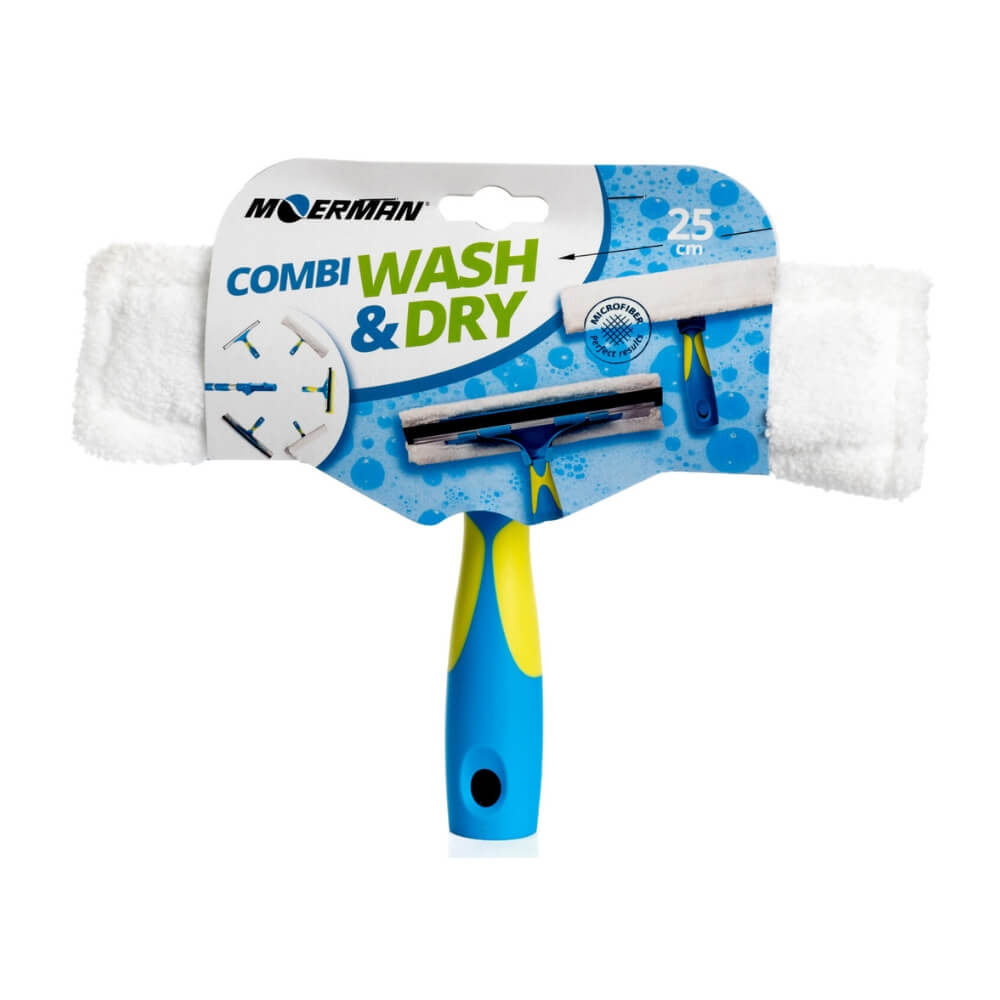 Ściągaczka i zmywak do mycia okien, szyb, przeszkleń Moerman COMBI WASH & DRY