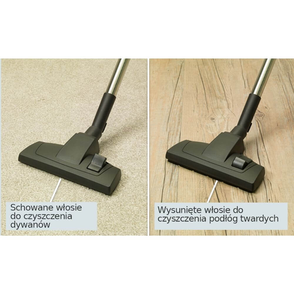 Ssawka z wysuwanym włosiem w odkurzaczu Numatic HVR 200 Henry