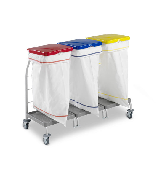 TTS DUST 3 x 70 l - wózek do segregacji