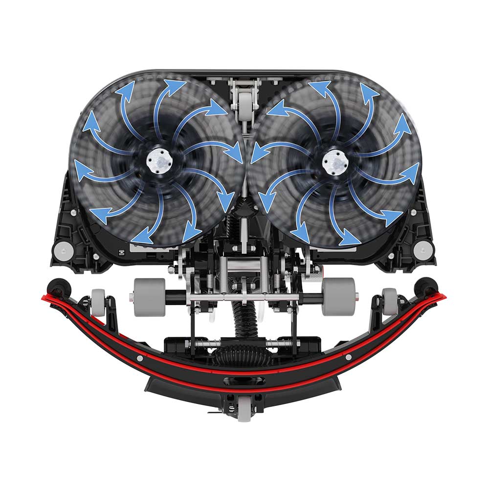 Praca szczotek w bateryjnej maszynie czyszczącej Numatic NUC 244 NX-RC