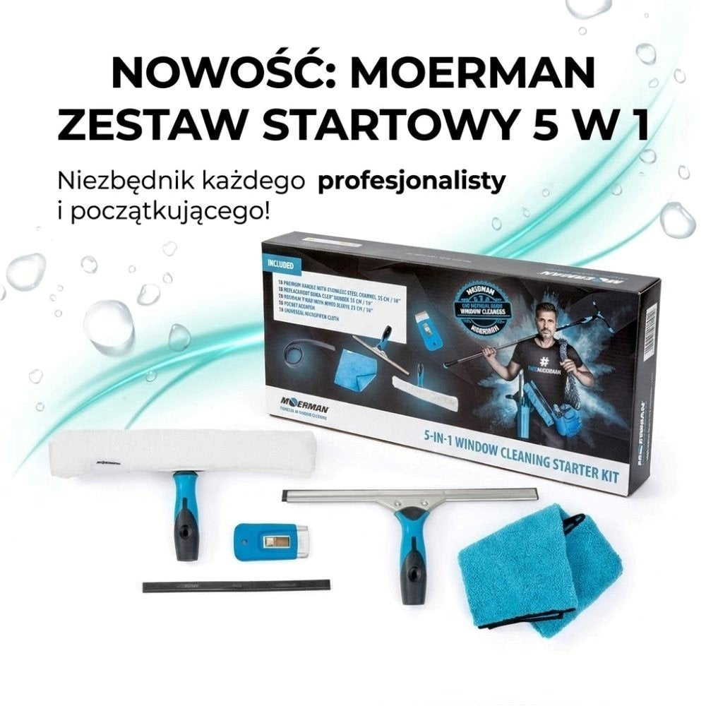 Nowość! Zestaw startowy 5 w 1 do mycia okien Moerman - niezbędnik każdego profesjonalisty!