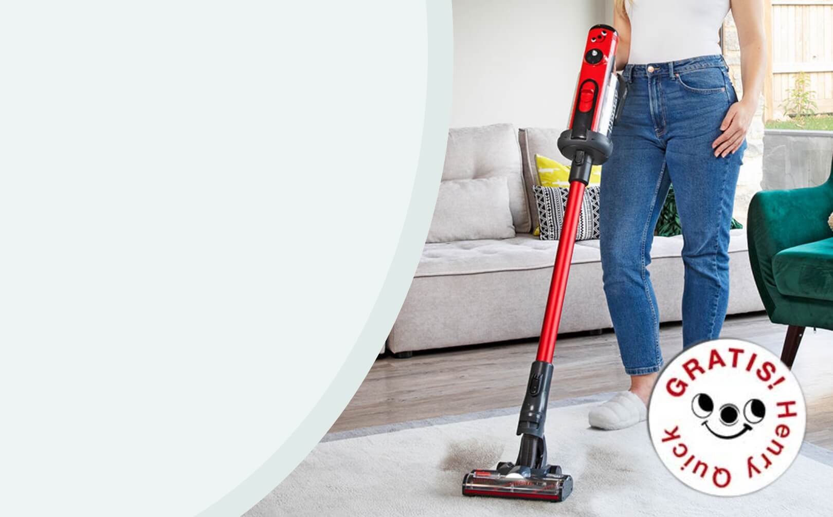 Baner Numatic Henry Quick GRATIS przy zakupie dowolnego urządzenia zasilanego baterią Numatic NX300