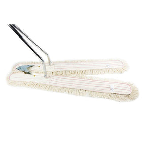 Kompletny mop do zamiatania na mokro TTS Dust z wkładem bawełnianym 100 cm z bliska