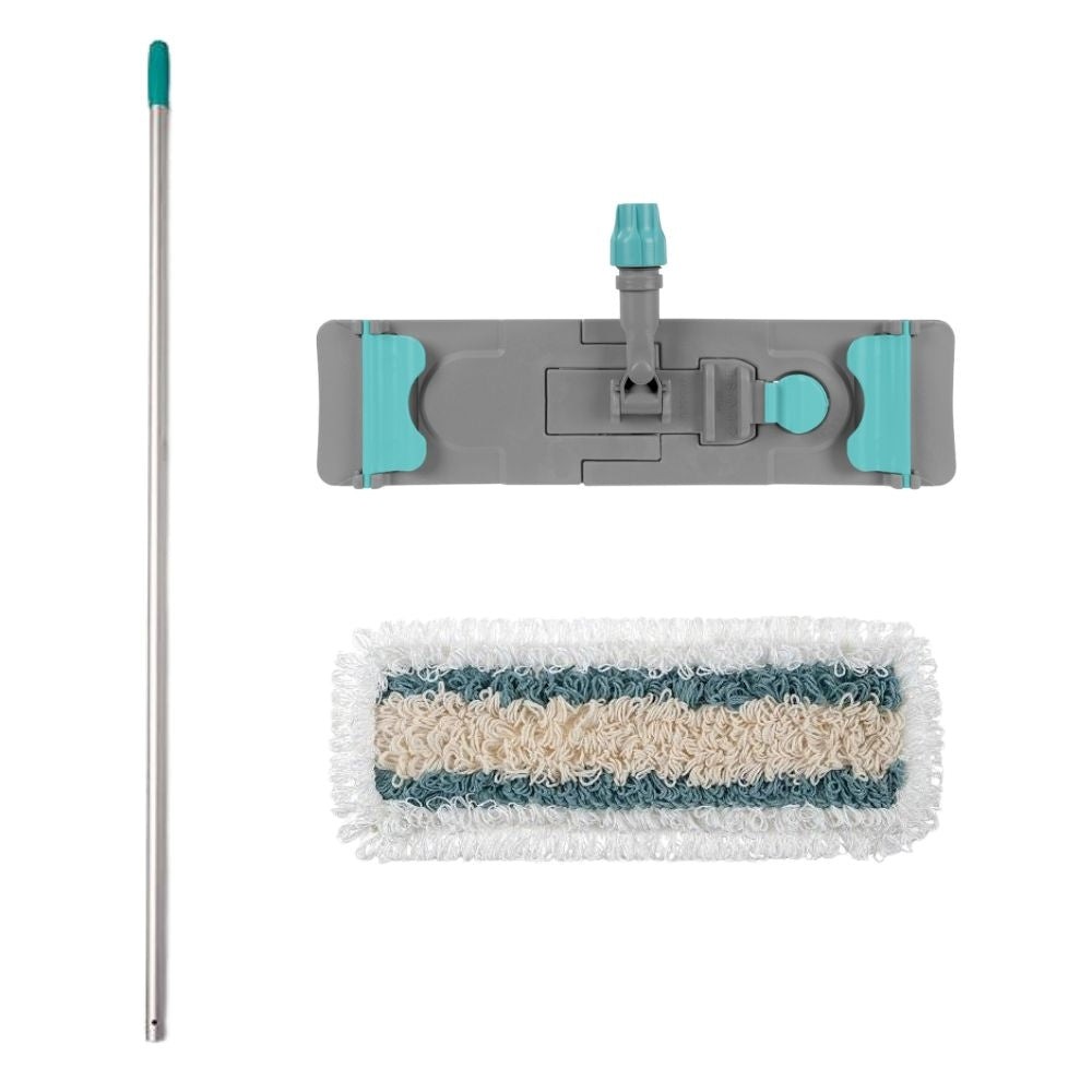 Kompletny mop płaski do mycia podłóg TTS Speedy - 2 otwory