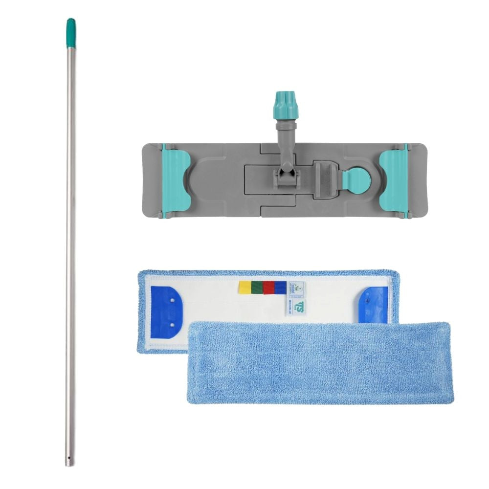 Kompletny mop płaski do mycia podłóg TTS Speedy - 2 otwory