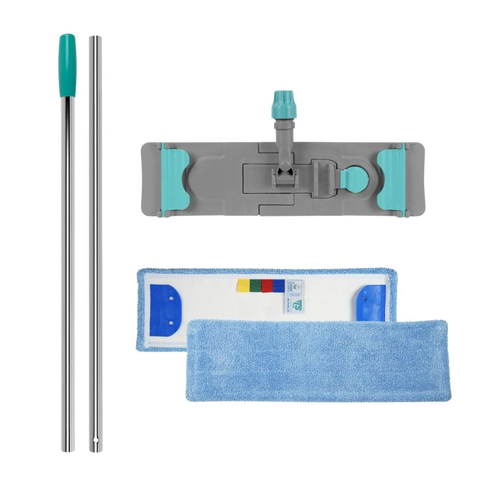 Kompletny mop płaski do mycia podłóg TTS Speedy - 2 otwory