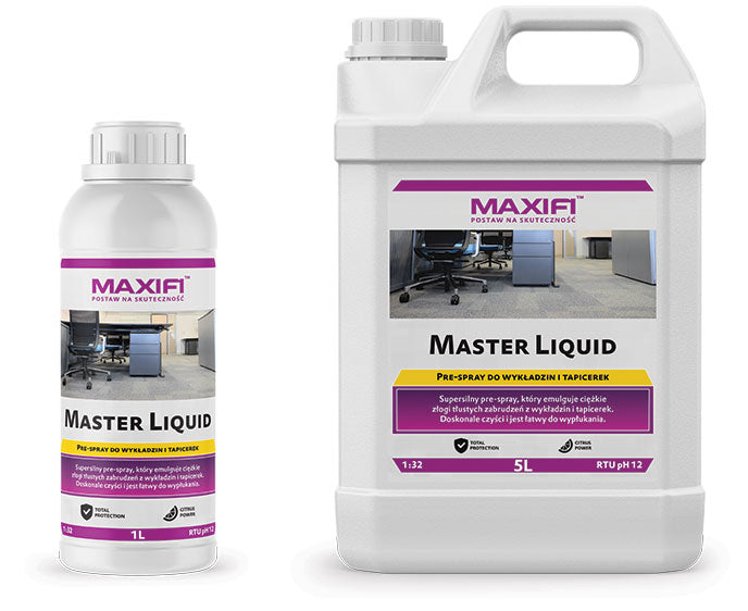 Maxifi Master Liquid  do bardzo ciężko zabrudzonych tapicerek i wykładzin, odkurzacze piorące