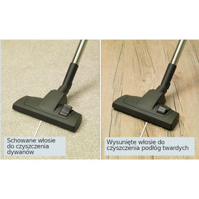Ssawka z wysuwanym włosiem w odkurzaczu Numatic HVR 200 Henry