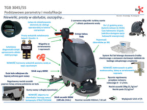 Numatic TGB 3045  - maszyna czyszcząca, bateryjna