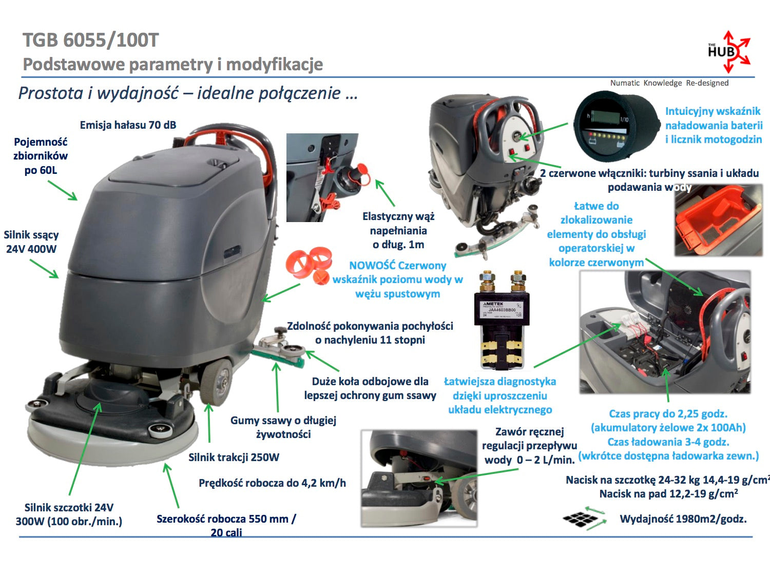 Numatic TGB 6055 T - maszyna czyszcząca, bateryjna