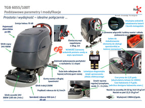 Numatic TGB 6055 T - maszyna czyszcząca, bateryjna