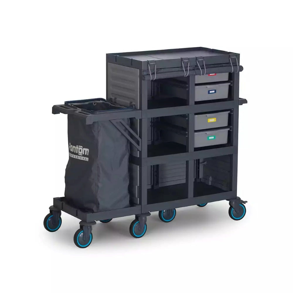 Wózek hotelowy serwisowy Fantom Procart 434 z otwartymi kurtynami