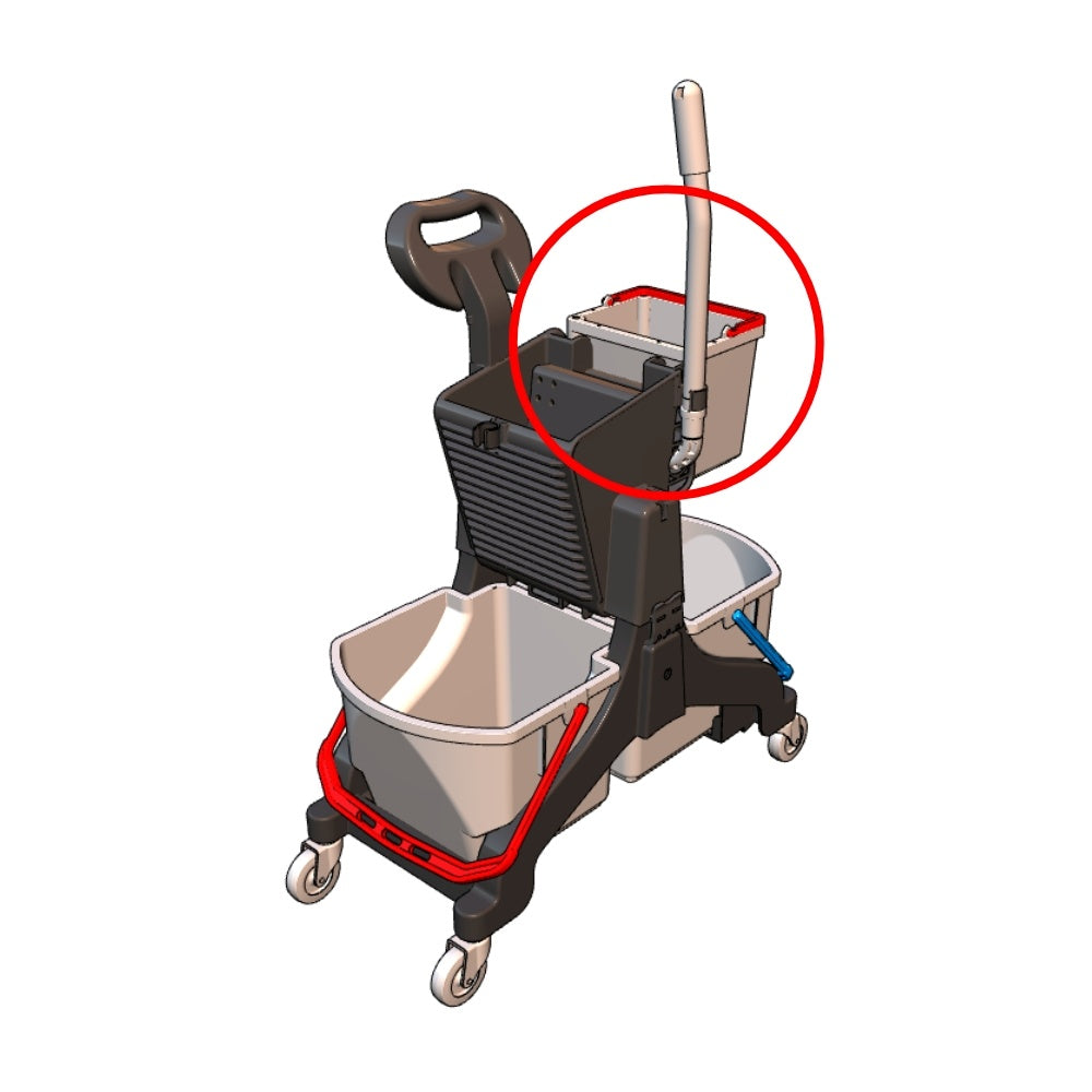 Wiaderko 5 l zamontowane na wózku do sprzątania podłóg Numatic MMB 1616