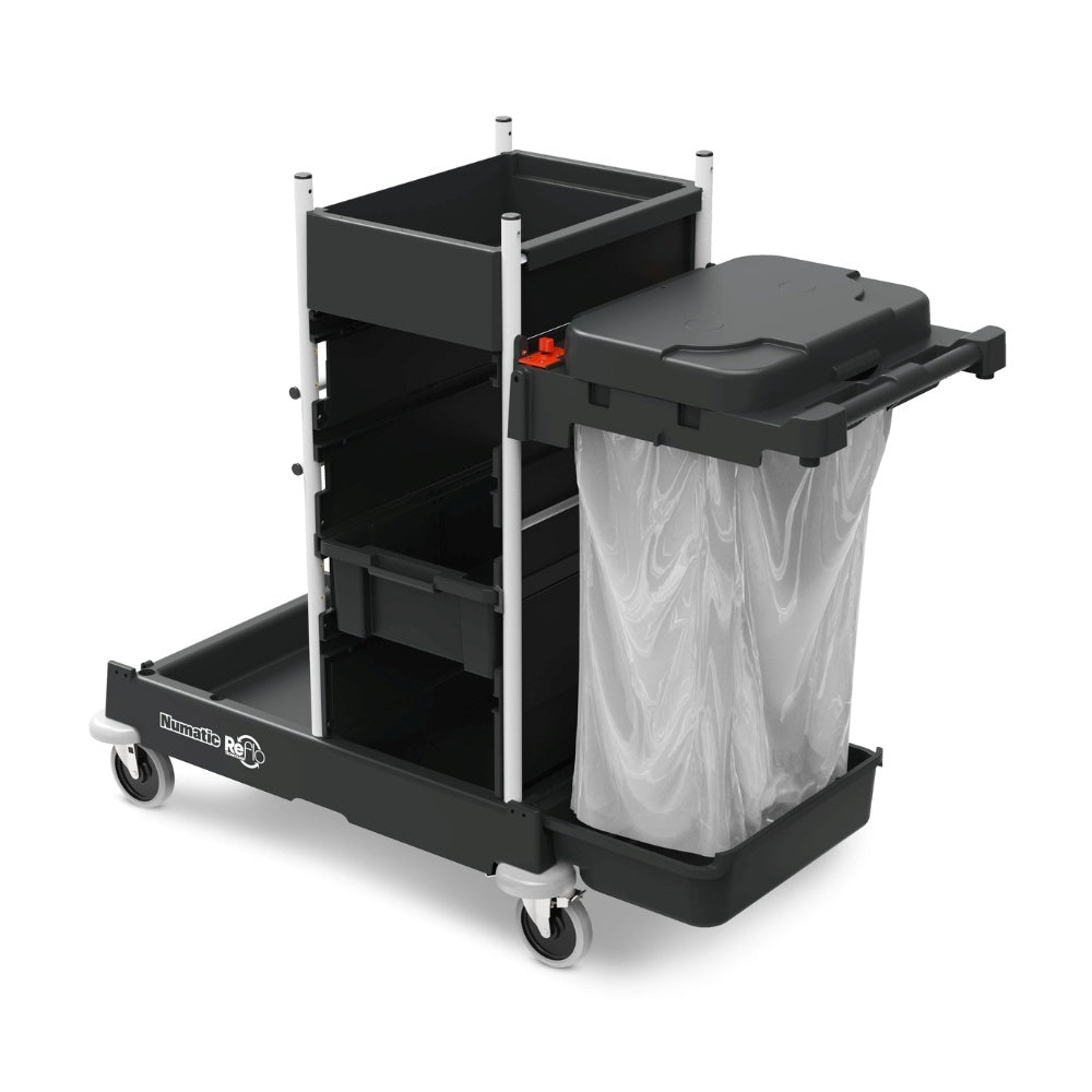 Wózek do sprzątania podłóg Numatic SM1 z tyłu z lewej strony