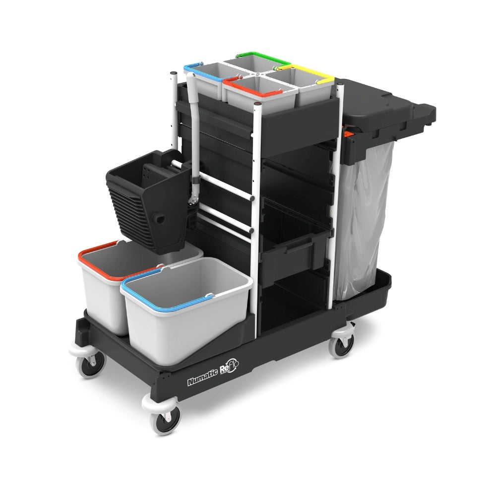 Wózek do sprzątania podłóg Numatic SM1 wyposażony w zestaw SRK 1 i SRK 21