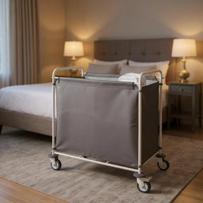 Wózek hotelowy pościelowy Euro Madera 200 l w pokoju hotelowym