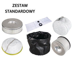 Wyposażenie standardowe odkurzacza przemysłowego specjalistycznego do obszarów zagrożonych wybuchem pyłów Cleancraft FlexCAT 130 ATEX