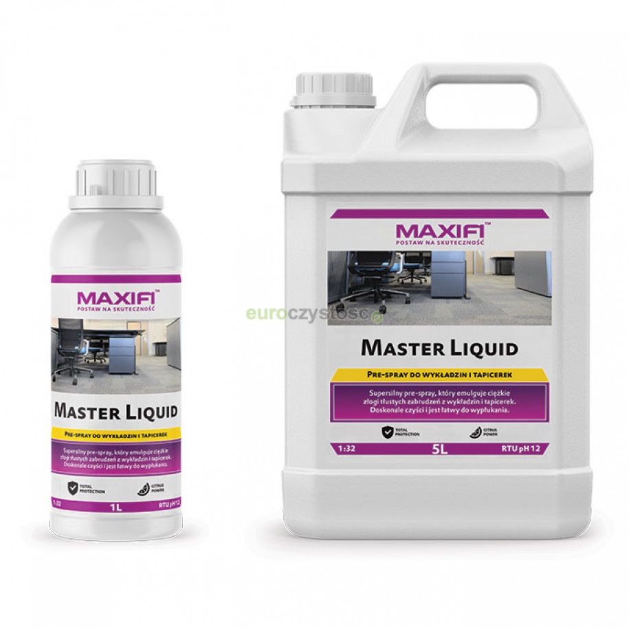 Maxifi Master Liquid  do bardzo ciężko zabrudzonych tapicerek i wykładzin, odkurzacze piorące