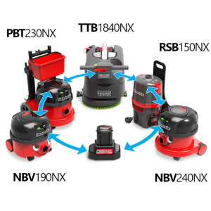 Numatic RSB 150NX odkurzacz plecakowy do pracy na sucho zasilany bateryjnie